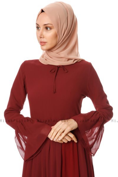 Samiya - Robe Chiffon Bordeaux - Burun