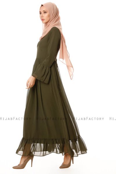 Samiya - Robe Chiffon Kaki - Burun