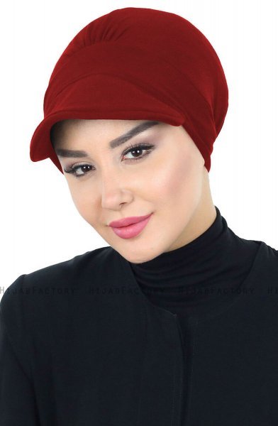 Sandra - Turban En Coton Bordeaux - Ayse Turban
