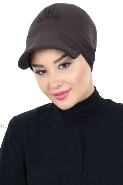 Sandra - Turban En Coton Marron - Ayse Turban