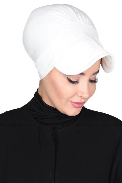 Sandra - Turban En Coton Blanc Cassé - Ayse Turban