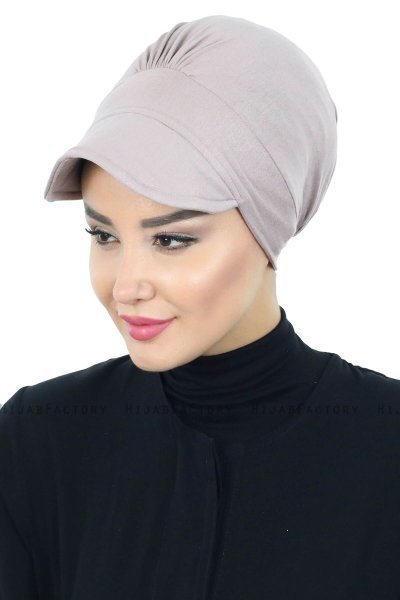 Sandra - Turban En Coton Taupe - Ayse Turban