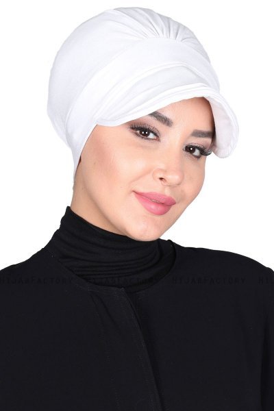 Sandra - Turban En Coton Blanc - Ayse Turban