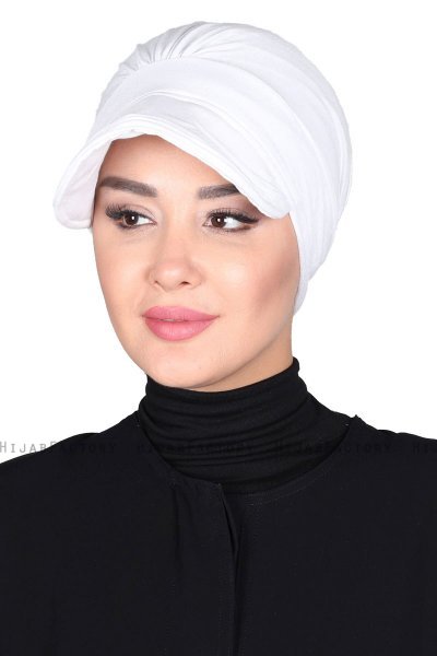 Sandra - Turban En Coton Blanc - Ayse Turban