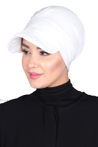 Sandra - Turban En Coton Blanc - Ayse Turban