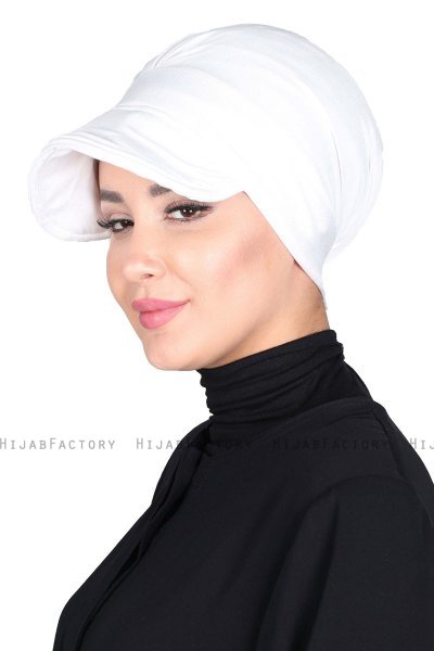 Sandra - Turban En Coton Blanc - Ayse Turban