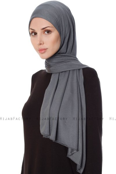Seda - Hijab Jersey Gris Foncé - Ecardin