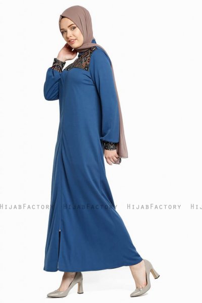 Selda - Abaya Indigo - Miss Cazibe