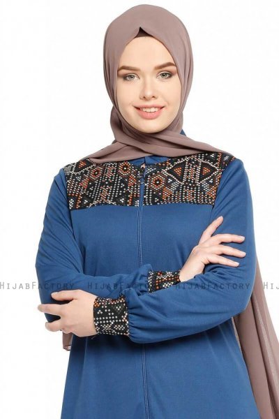 Selda - Abaya Indigo - Miss Cazibe