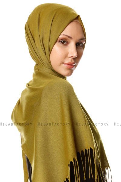 Selin - Hijab Pashmina Olive Verte - Özsoy