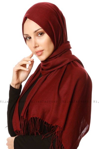 Selin - Hijab Pashmina Burgundy - Özsoy