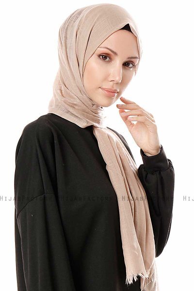 Selma - Hijab Beige Enfärgad - Gülsoy