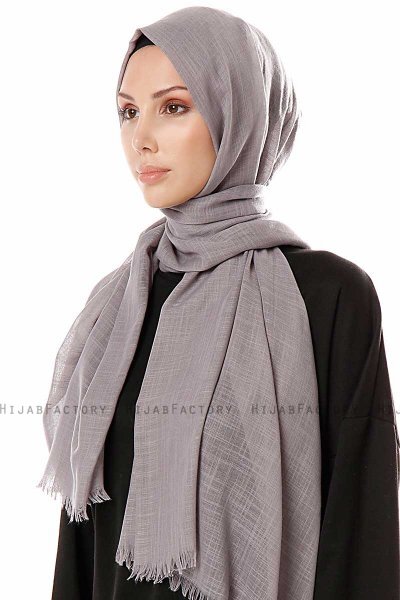 Selma - Hijab Gris Foncé - Gülsoy
