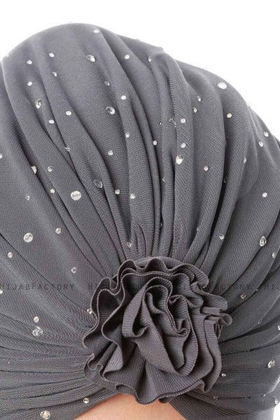 Shereen - Turban Crepe Chiffon Anthracite - Sehr-i Sal