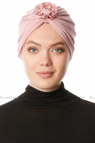 Shereen - Turban Crepe Chiffon Vieux Rose - Sehr-i Sal