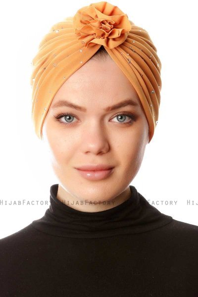 Shereen - Turban Crepe Chiffon Jaune - Sehr-i Sal