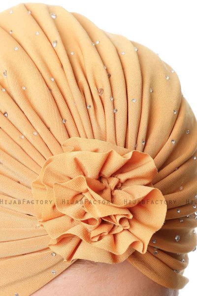 Shereen - Turban Crepe Chiffon Jaune - Sehr-i Sal