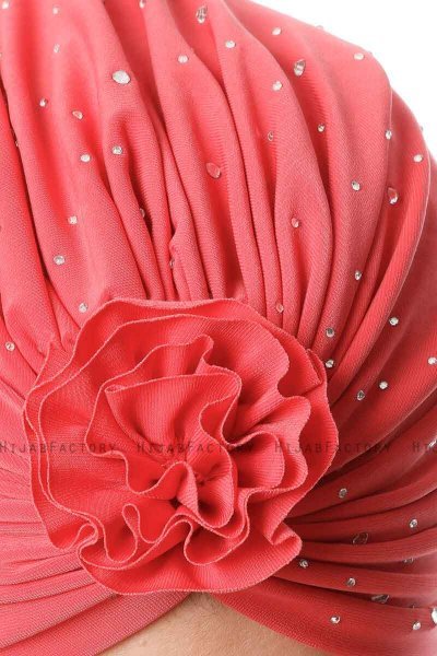 Shereen - Turban Crepe Chiffon Framboise - Sehr-i Sal