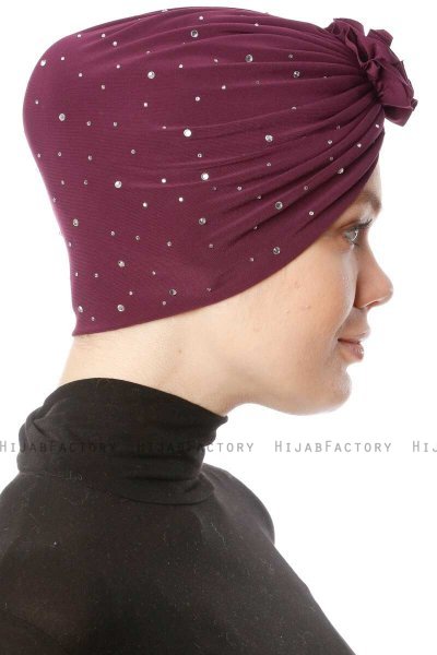 Shereen - Turban Crepe Chiffon Violet - Sehr-i Sal