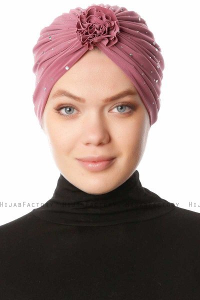 Shereen - Turban Crepe Chiffon Rose Foncé - Sehr-i Sal