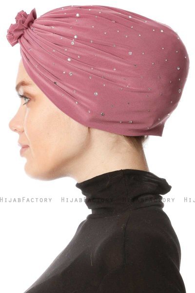 Shereen - Turban Crepe Chiffon Rose Foncé - Sehr-i Sal