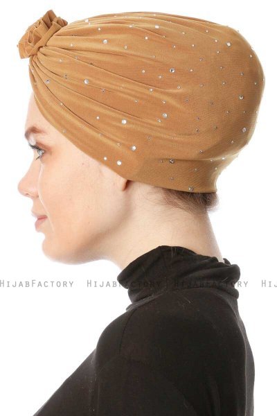 Shereen - Turban Crepe Chiffon Moutarde - Sehr-i Sal