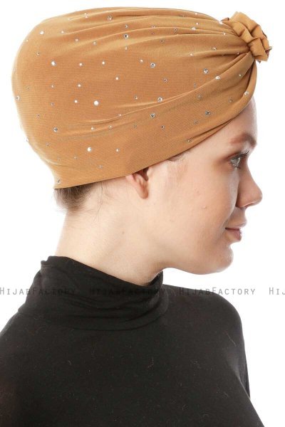 Shereen - Turban Crepe Chiffon Moutarde - Sehr-i Sal
