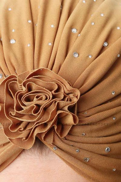 Shereen - Turban Crepe Chiffon Moutarde - Sehr-i Sal