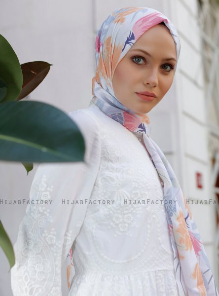 Yumna - Hijab à Motifs Rose Foncé