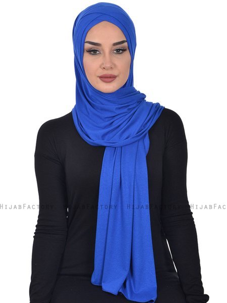 Sofia - Hijab Coton Pratique Bleu