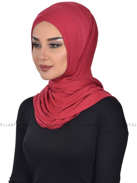 Sofia - Hijab Coton Pratique Bordeaux