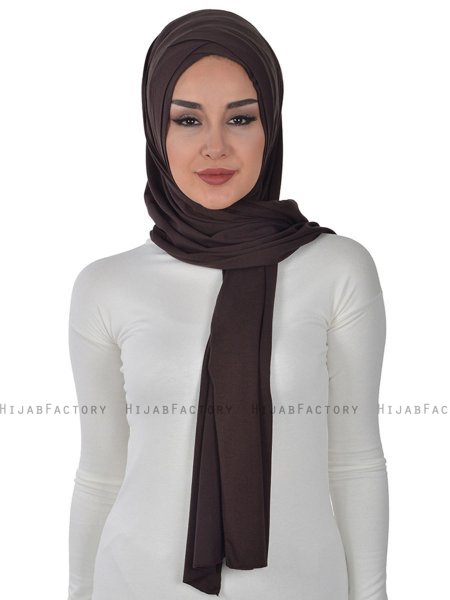 Sofia - Hijab Coton Pratique Marron