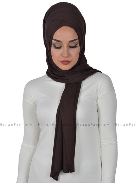 Sofia - Hijab Coton Pratique Marron