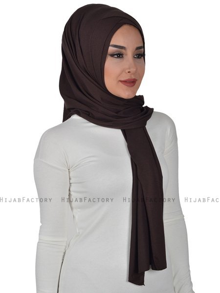 Sofia - Hijab Coton Pratique Marron