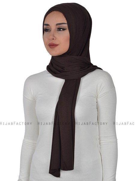 Sofia - Hijab Coton Pratique Marron