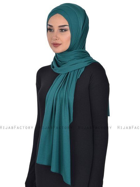 Sofia - Hijab Coton Pratique Vert Foncé