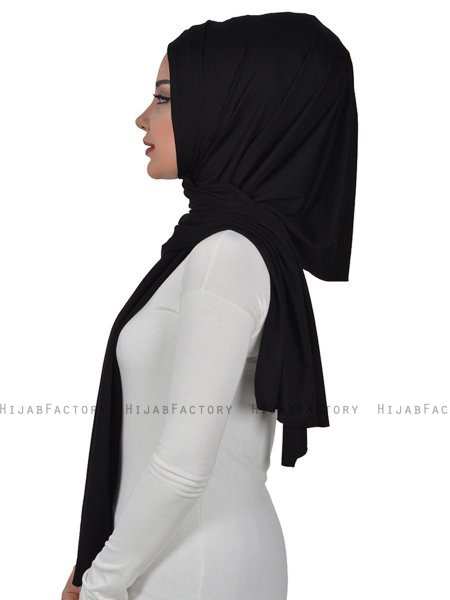 Sofia - Hijab Coton Pratique Noir