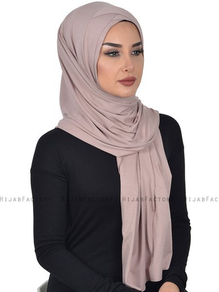 Sofia - Hijab Coton Pratique Taupe