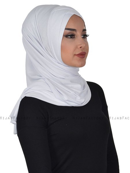 Sofia - Hijab Coton Pratique Blanc