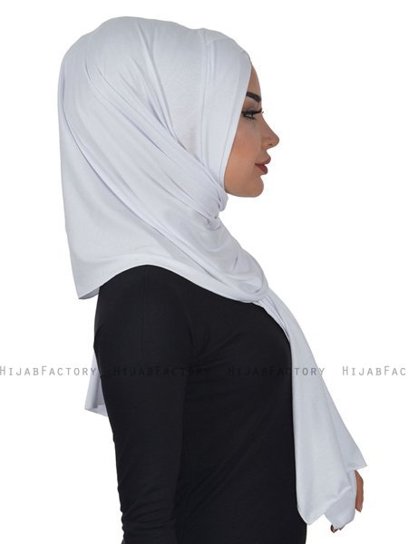 Sofia - Hijab Coton Pratique Blanc