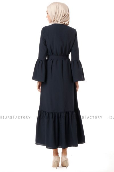 Soraya - Abaya Bleu Marin - Miss Cazibe