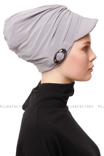 Sumeyye - Turban Gris Clair