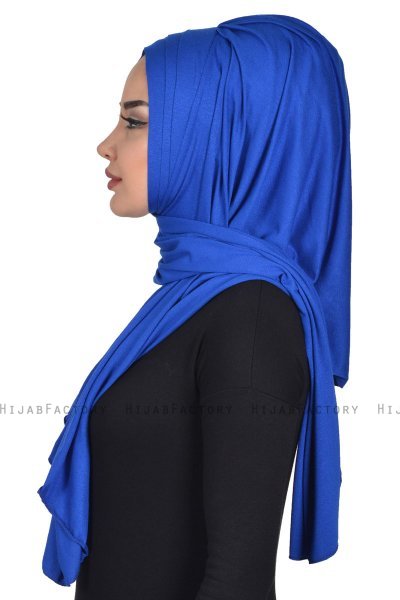 Tamara - Hijab Coton Pratique Bleu