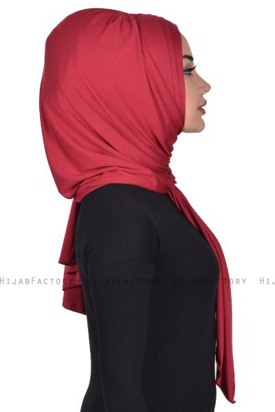 Tamara - Hijab Coton Pratique Bordeaux