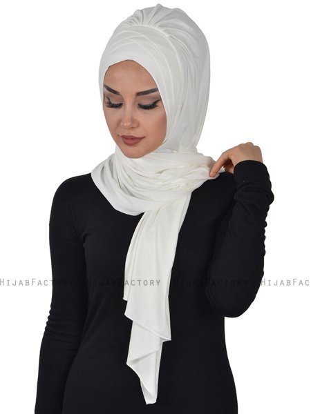 Tamara - Hijab Coton Pratique Crème