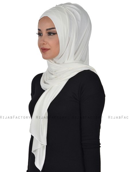 Tamara - Hijab Coton Pratique Crème