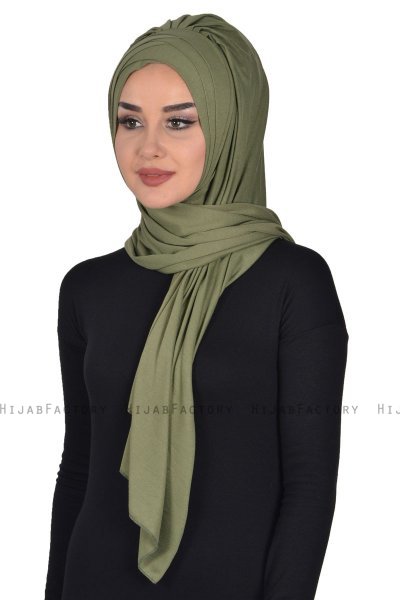 Tamara - Hijab Coton Pratique Kaki