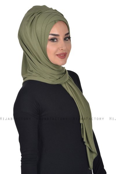 Tamara - Hijab Coton Pratique Kaki