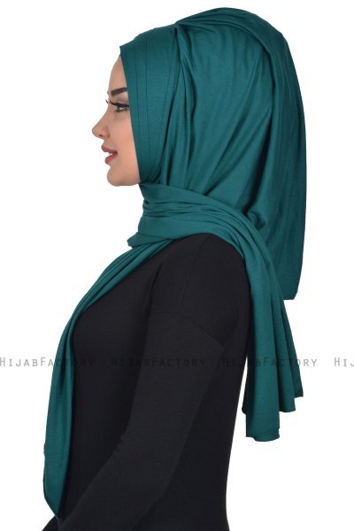 Tamara - Hijab Coton Pratique Vert Foncé