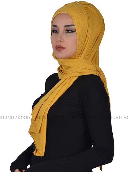 Tamara - Hijab Coton Pratique Moutarde